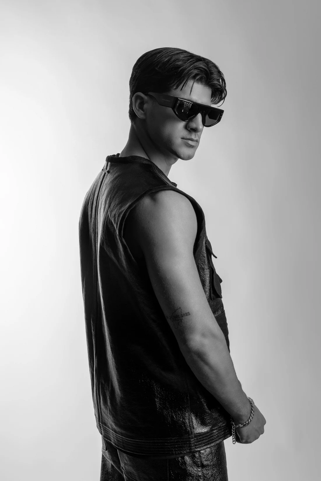 Andrea Govoni, black and white portrait
